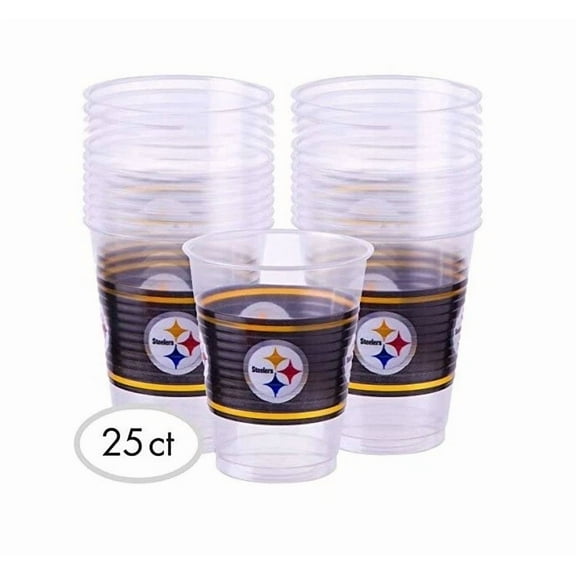 Pittsbrgh Steelers Nfl 16Oz Party Cups - 25 Pack