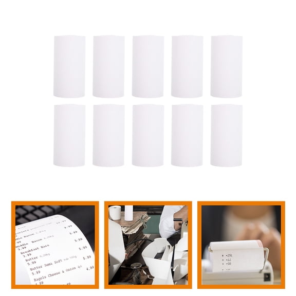 ROSENICE Thermal Paper Rolls 10 Rolls for Supermarket Cash Register Printing 57mm x 25mm