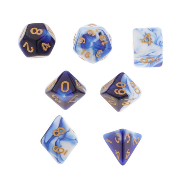 Juegos de de dados poliédricos Juegos de doble Blanco Zulema Dados poliédricos