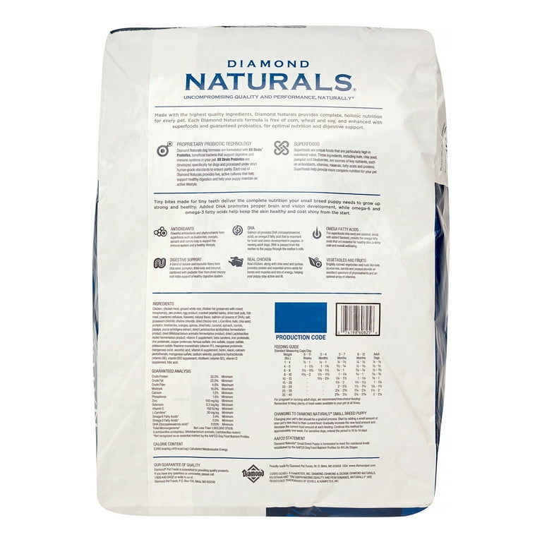 Diamond naturals feeding chart top