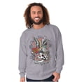 thumbnail image 5 of Never Give Up Fight Skull Tattoo Sweatshirt for Men or Women Brisco Brands X, 5 of 6