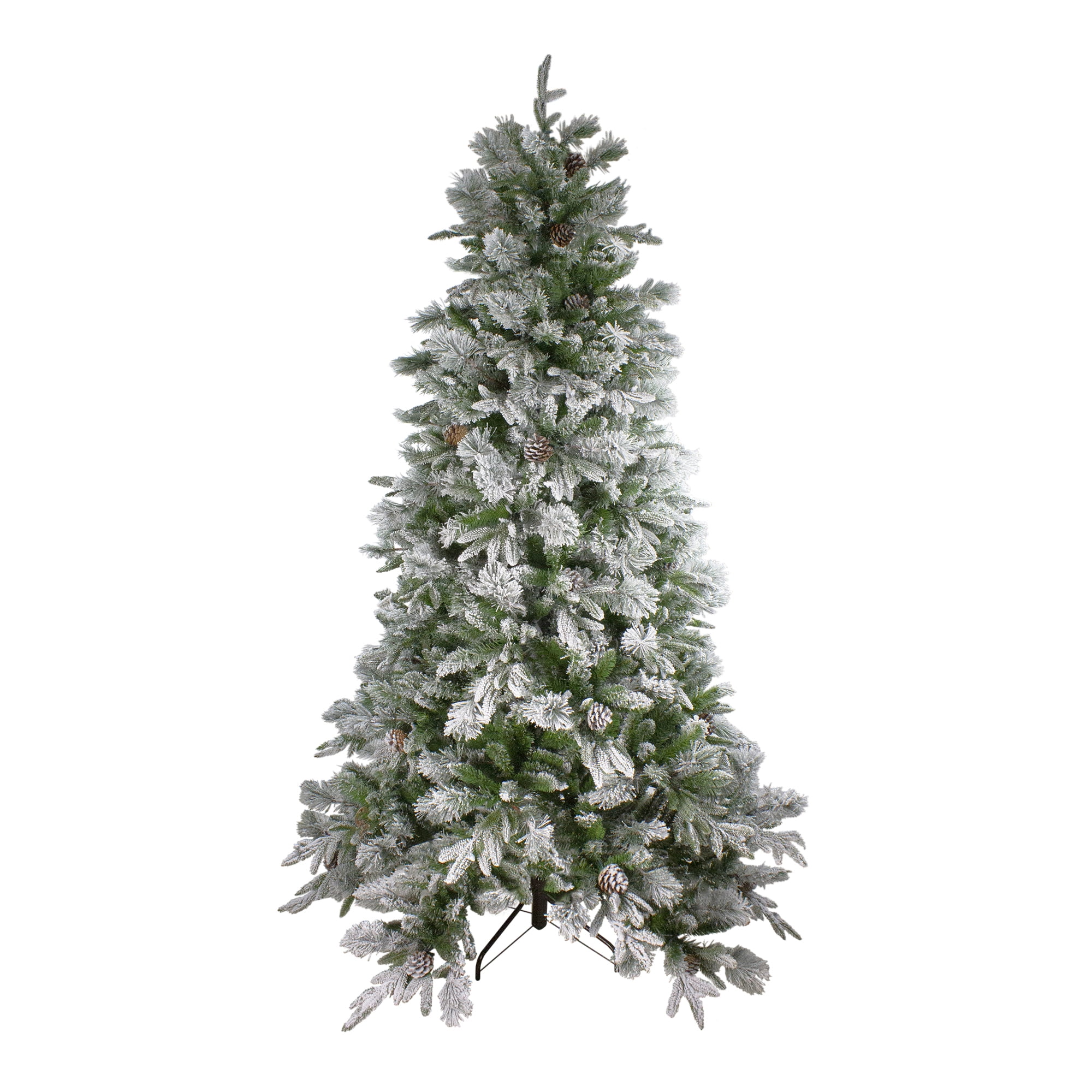 7.5' Full Flocked Colorado Pine Artificial Christmas Tree Unlit