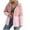 Pink, variant on Women's Plus Size Ribbed Knit Zip up Hoodie Cardigan Long Sleeve Open Front Jacket with Pockets Gray