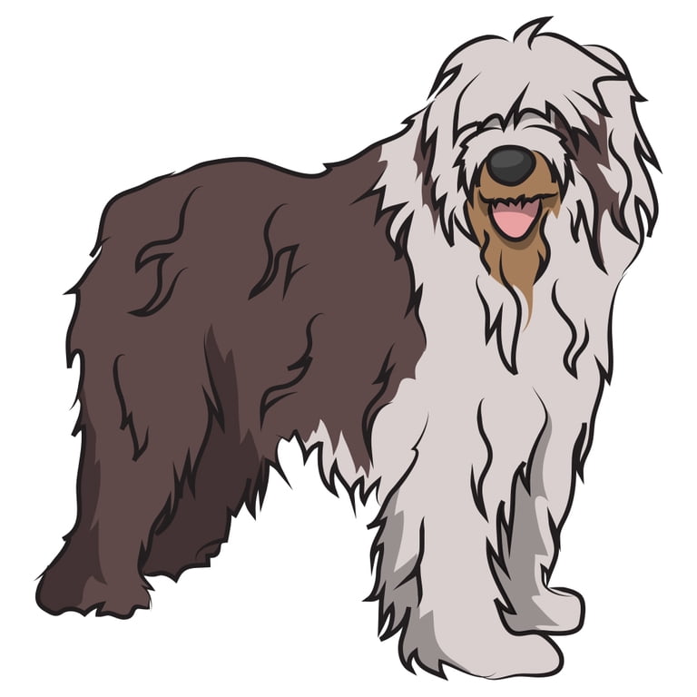 Old English Sheepdog Car Decal – Vinyl Window Sticker, 3.5" X 4.5"