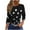 Black, variant on MaFYtyTPR 3/4 Sleeve Shirts for Women Fashion Printed T-shirt Round Neck Leisure Loose Comfy Tops