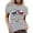 Grey, variant on HCYSFG Women's 4th of July Top Crewneck Short Sleeve Glass Graphic Fashion 250th Anniversary USA T Shirts Patriotic Summer Activewear Tee
