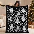 thumbnail image 7 of Christmas Throw Blanket, Flannel DIY Coloring Blanket with 3 Assorted Xmas Patterns, Christmas Decorations for Kids and Adults, 7 of 7
