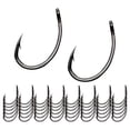 thumbnail image 5 of GARENDE 50Pcs Barb Curved Fly ing Hooks Equipment Fly Tying Hooks for Trout Bass 14.4mmx24.1mm, 5 of 9