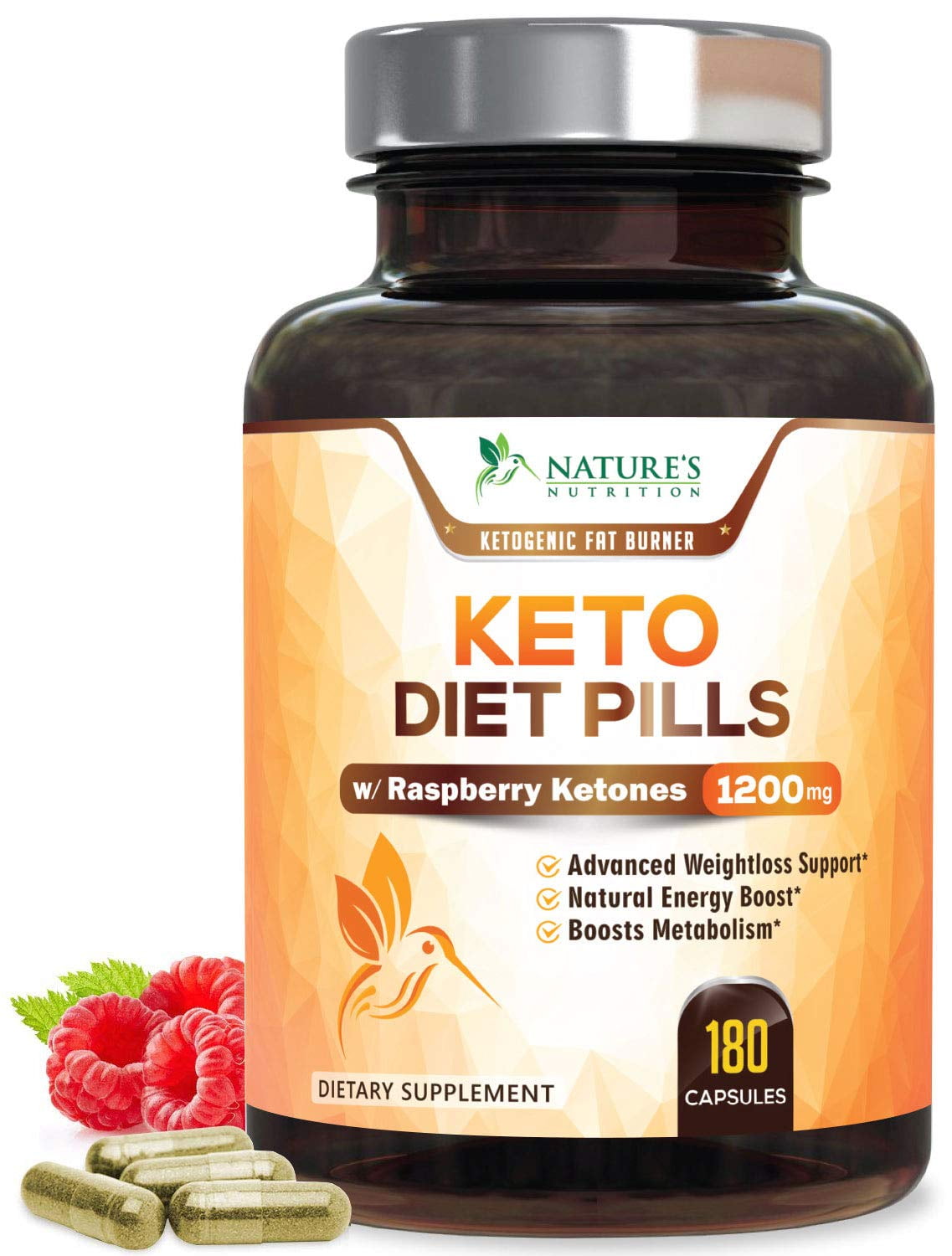Nature's Nutrition Keto Diet Pills for Advanced Weight Loss, 1200mg