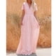 thumbnail image 3 of Vestido De Fiesta De Noche,Vestido De Encaje Floral Vestido Largo De Encaje Profundo Vestido Largo De Cintura Alta Instalación Sin Esfuerzo, 3 of 11