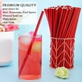 thumbnail image 4 of 100 Pack Red Paper Straws,Biodegradable Red Straws,Disposable Paper Drinking Straws,Cake Pop Sticks,Foil Paper Straws for Birthday Bridal/Baby Shower Wedding Party Supplies Decorations, 4 of 7
