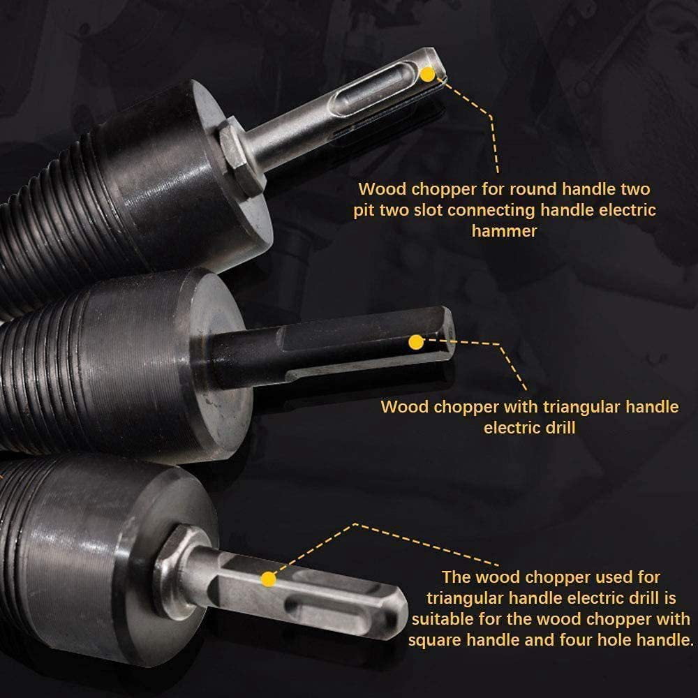 Firewood Drill Bit Set, 2025 New Wood Splitter Easy Log Splitting Heavy Duty Detachable Electric for Hand Stick Hex Square Round (4, 42mm) 42mm
