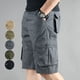 thumbnail image 4 of Pantalones cortos cargo para hombre, con botones por encima de la rodilla y bolsillos, pantalones cortos para hombre de gran tamaño, cómodos, holgados, estilo Harajuku, venta al por mayor, 4 of 5