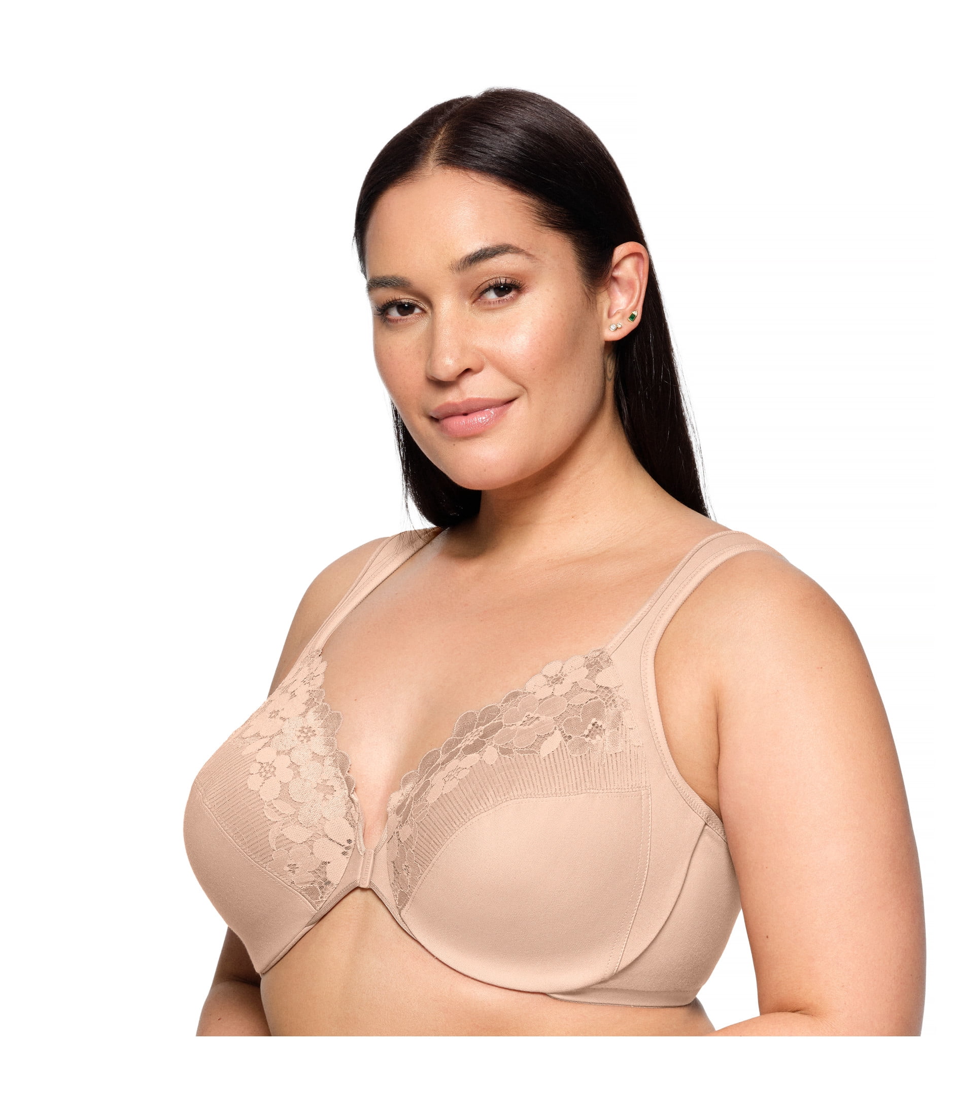Glamorise Front-Closure Cotton WonderWire Underwire Bra 1241 (Women's & Women's Plus)