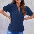 thumbnail image 5 of ECZHAW Womens Summer Tops,Women's Puff Sleeve Casual Tops Fashion White Polka Dot Blouses Dressy Ladies Summer Tops,, 5 of 8