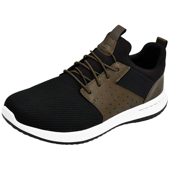 Skechers Classic Fit Delson-Camben Casual Sneakers for Men, Lightweight Slip on Shoes