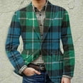 thumbnail image 5 of Zimjoy Mens Plaid Sport Coats One Button Vintage Corduroy Suit Jackets Slim Fit Casual Checkered Blazer Prom Party Sport Coats Business Work Office Blazers Jackets, Dark Green XL, 5 of 5