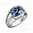 thumbnail image 2 of Color Changing Alexandrite Ring 925 Sterling Silver Ring For Women Handmade Gemstone Ring June Birthstone Ring Proposal Gift For Her, 2 of 2