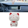 thumbnail image 4 of Lucky Nodding Cat, Bright Colors Cat Decoration Solar  For Office With Large Eyes,with Smile Face, 4 of 8