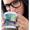 thumbnail image 2 of 3drose, Live, Laugh, Love Expression, Blue, Purple, Pink, and Gold Lights, 15oz Mug, 2 of 6