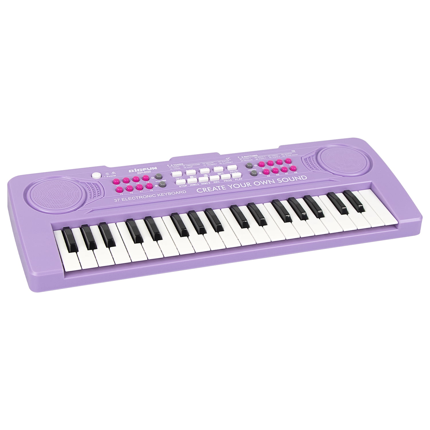 AIMEDYOU Kids Keyboard Piano, Electronic Digital Piano with Double Built-in Speaker, Microphone, Music Keyboard Early Learning Educational Toy Birthday Xmas Day Gifts for Kids (Purple)
