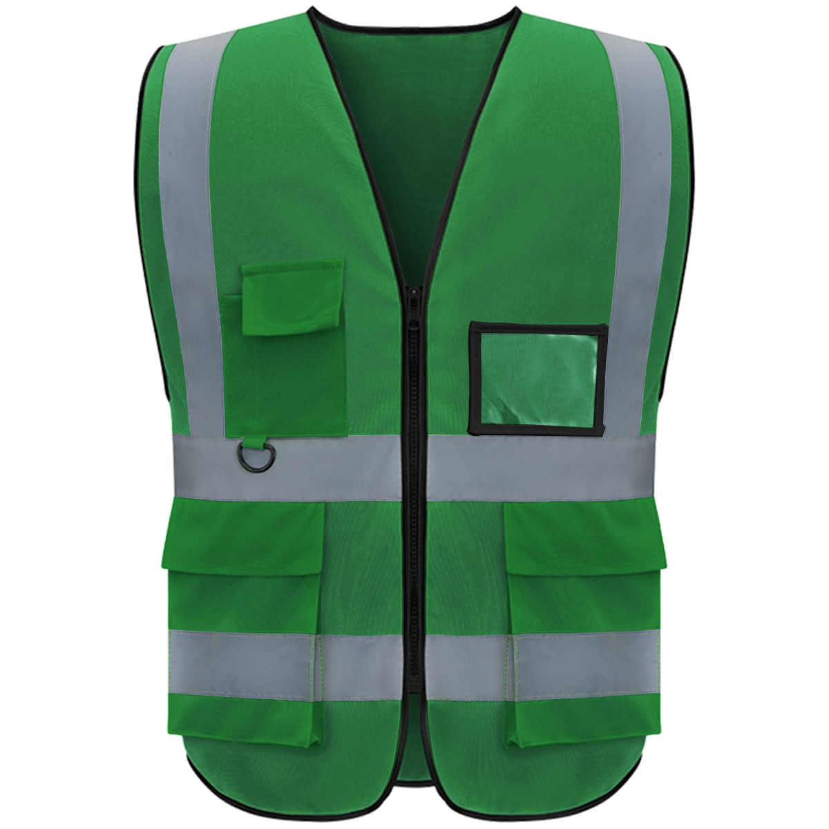 Reflective Vest Class 2 Safety Vests ANSI with 5 Pockets Zipper High