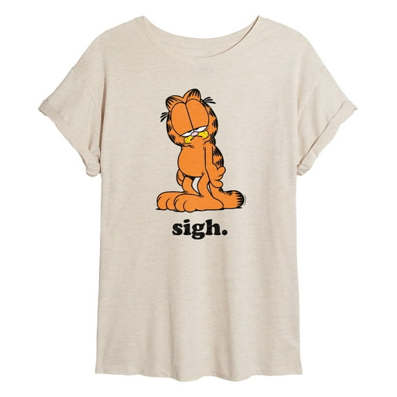 Garfield - Sigh Garfield - Juniors Ideal Flowy Muscle T-Shirt