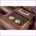 thumbnail image 6 of Achern Brown Faux Leather Two-Person Manual Reclining Sofa with Nailhead Trim, Storage Console & USB Port | Brown | Faux Leather | Pillow Top Arms, 6 of 9