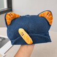 thumbnail image 4 of Slccxzc 3D Cat Ear Denim Beret, Flip Brim Foldable Newsboy Cap for Women, 4 of 7