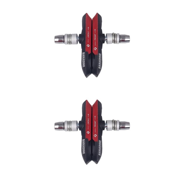 Sonducket 1 par de pastillas de freno silenciosas para bicicleta de montaña y carretera, soporte de freno en V para freno de bicicleta MTB, rojo 2piezas