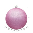 thumbnail image 2 of Vickerman N593079DG Boule de Noël 12 Po. Rose Pailletée avec Capuchon Percé, 2 of 3