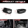 thumbnail image 3 of Xotic Tech Car Interior Center Console Black Single Water Cup Holder w/Organizer Slots Tray Insert Replacement, Compatible with Mercedes Benz W205 C-Class, X253 GLC-Class, W213 E-Class, W463A G-Class, 3 of 9