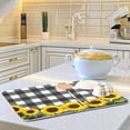 thumbnail image 5 of SKYSONIC Sunflower Dish Drying Mat Buffalo Plaid Drying Mat 16 x 18 Dish Mat Dish Drainer Pad Kitchen Drying Pad for Kitchen Counter, 5 of 6