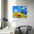 thumbnail image 4 of Nawypu Sunflower Canvas Wall Art Butterfly Pictures for Living Room Decor Large Size Sunflower Scenery Giclee Prints Painting Bathroom Kitchen Nature Floral Posters Modern Artwork Bedroom Home, 4 of 5