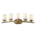 thumbnail image 2 of 5105-05-12-Forte Lighting-Ames - 5 Light Bath Bar-7 Inches Tall and 29 Inches Wide-Soft Gold Finish, 2 of 2