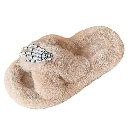 

Jungdeepe Women s Autumn And Winter Fashion Solid Color Suede Open Toe Thick Sole Slippers Home Casual Comfortable Outdoor Slippers Worlds Softest Slippers for Women Medium Slippers for Women Leopard