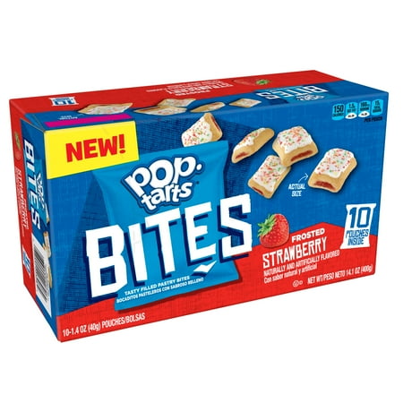 - Kellogg's Pop-Tarts Bites Frosted Strawberry Filled Pastry Snack Bites Bars 14.1 Oz 10 Ct