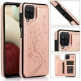 thumbnail image 2 of Phone Case for Samsung Galaxy A42 5G with Tempered Glass Screen Protector Card Holder Wallet Cover Stand Flip Leather Cell Accessories Glaxay A 42 G5 Gaxaly 42A S42 4G 2021 Cases Women Girl Rose Gold, 2 of 7