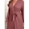 thumbnail image 3 of Ekouaer Women's Plus Size Robe Waffle Knit Bathrobe Short Lightweight Kimono Robes with Pockets Maternity Robe, 3 of 6