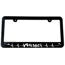 Nurse Heart Beat Stethoscope License Plate Frame