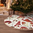thumbnail image 5 of Xecao Cartoon Mushrooms Pattern Christmas Tree Skirt Holiday Part Decorations for Christmas Tree, Farmhouse Christmas Decor Xmas Holiday Home Party Decorations-30", 5 of 6