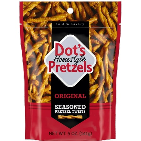 Dot's Homestyle Original Seasoned Pretzel Twists, 5 oz Snack Size Bag
