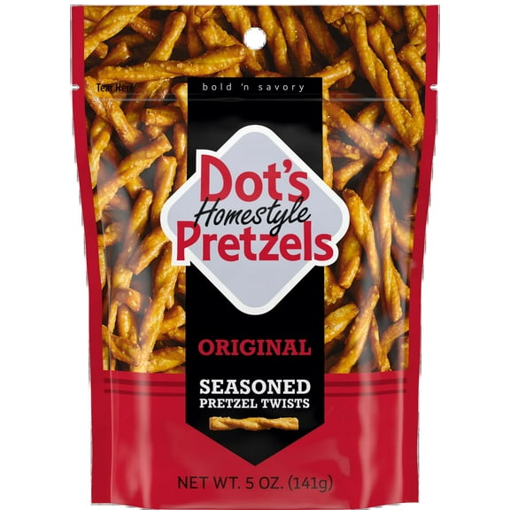 Dot's Homestyle Original Seasoned Pretzel Twists, 5 oz Snack Size Bag