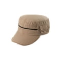thumbnail image 1 of Enzyme Washed Cadet Twill Army Style Cap with Zipper, Khaki, 1 of 1