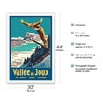 thumbnail image 2 of Vallée de Joux Switzerland - Swiss Jura Mountains Ski Jumping - Vintage Travel Poster by Johannes Emil Müller c.1930 - Fine Art Matte Paper Print (Unframed) 30x44in, 2 of 4
