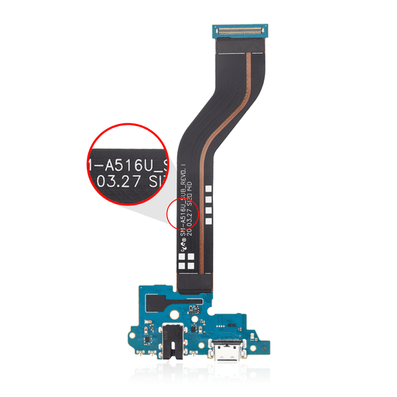 Replacement Charging Port Flex With Headphone Jack Compatible For Samsung Galaxy A51 5G (A516 / 2020) (North American Version, Flex # A516U)