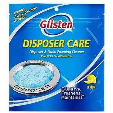Summit Brands Glisten DP06N-PB Disposer Care Foaming Garbage Disposer Cleaner- Eight Pack 8 Uses-Powerful Disposal Cleanser for Complete Cleaning of Entire Disposer - Lemon Scented,8-Packets...