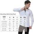 thumbnail image 5 of WARHORSEE Mens Dress Shirts Long Sleeve Performance 4-Way Stretch Wrinkle Free Casual Button Down Shirt, 5 of 9