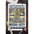 thumbnail image 2 of Nashville, Tennessee, Music City, USA, Microphone, Blue and Gold (12x18 Wall Art Poster, Room Decor), 2 of 3