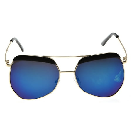 Kroo Metal - KroO Mens / Womens / Unisex - Aviator Sunglasses w/ Eyebrows on Metal Frame